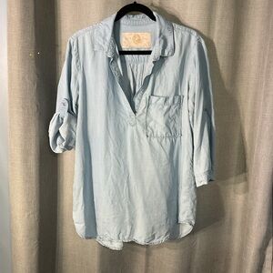 Bella Dahl Light Blue Button Down Shirt